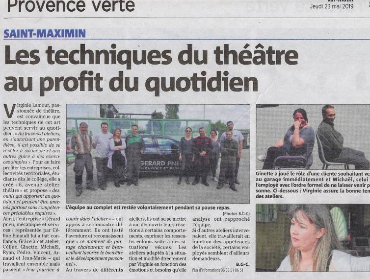 DU THEATRE CHEZ GERARD PNEUS MECANIQUE ET SERVICES